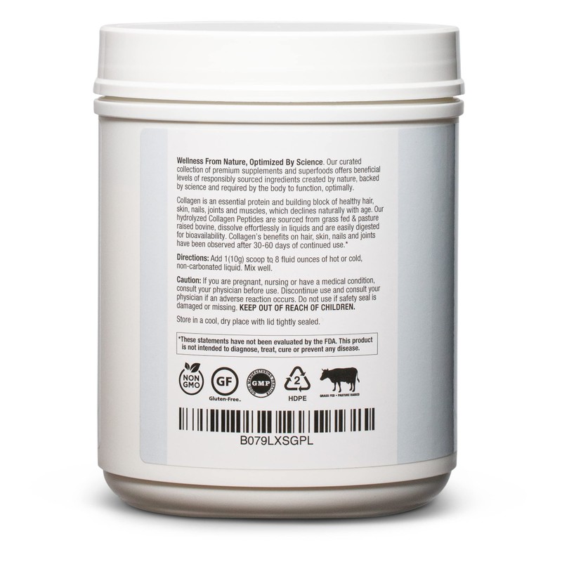 BioOptimal Collagen Peptides Powder - Grass-Fed, Pasture-Raised Hydrolyzed Protein Supplement