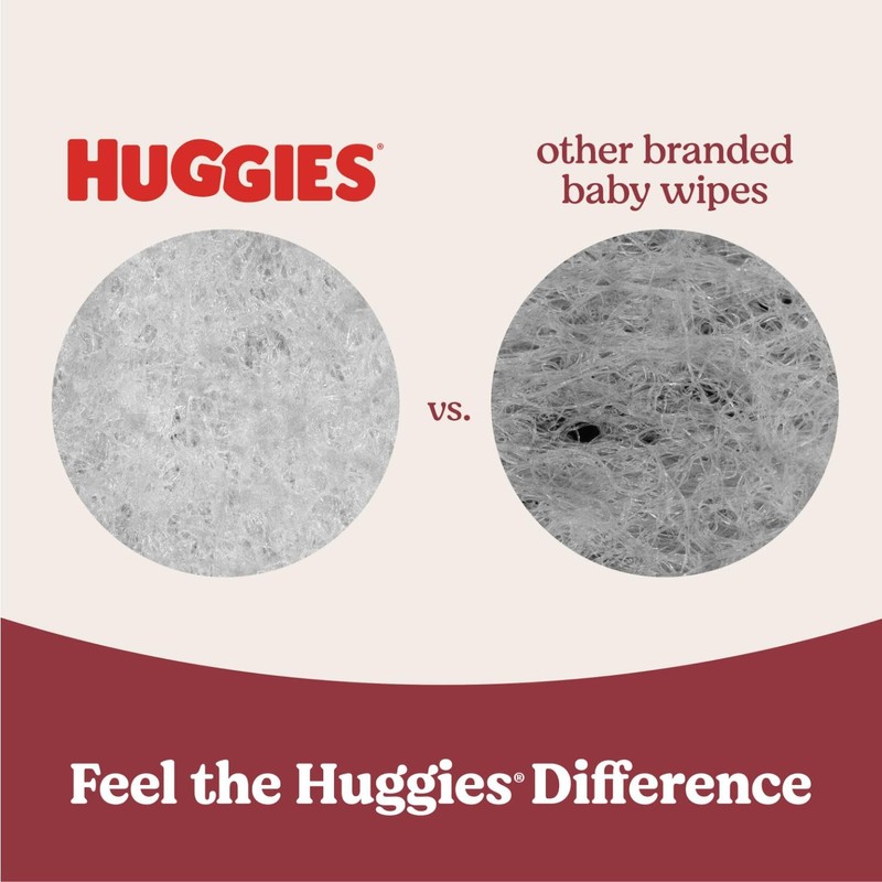 Huggies Calm Baby Wipes, Unscented, Hypoallergenic, 10 Push Button Packs
