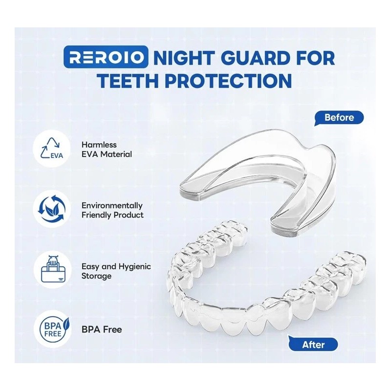 Reroio Mouth Guard 2 Sizes, Pack of 2 for Teeth