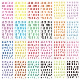 24PCSBuchstabenaufkleber,24 Blätter Alphabet Buchstaben Aufkleber, Selbstklebende Fun Stickers, Dekorative Grußkarten Aufkleber, Selbstklebende Buchstabenaufkleber für Kinder, Dekorationskunst