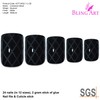 Falsche Nägel Bling Art Matte Schwarz 24 Squoval Kunstnägel Mittel