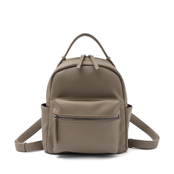 VITAFELICE Inb-10030p Women's Mini Backpack with 9 Pockets (Gray Beige)