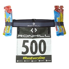Ronhill Mens Race Number Waist Belt, Charcoal/Black