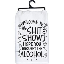 Primitives by Kathy Decorative Kitchen Towel - Hope You Brought Alcohol