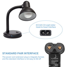 Euro Plug to C7 Socket Power Cable YACSEJAO 2-Pin 90 Degree EU Plug to Euro Double Socket C7 Figure of 8 Power Connection Cables, 0.5 m