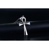 FPHNUY Men's Stainless Steel Coptic Anka Cross Religious Pendant Necklace,