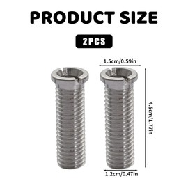 Pack of 2 M12 x 45 Hollow Screw Sink, 304 Stainless Steel Strainer Basket Valve Hollow Screws Screws Replacement Parts, Stainless Steel Shock Metric M12 Screws Assortment for Franke Sink Siphon