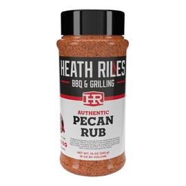 Heath Riles BBQ Rub - Pecan Seasoning, Champion Pitmaster Recipe, Legendary Rubs For Smoking & Grilling, 80+ BBQ Championships, 10 oz.