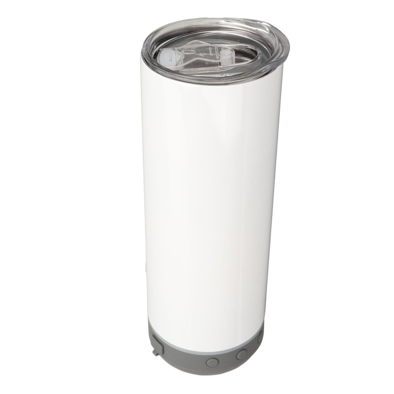Sublimation Tumblers 20oz Straight Detachable Bluetooth Speaker Tumblers Portable Insulated