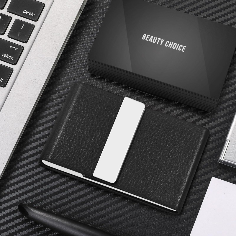 Tarjetero para Hombre/Mujere, Tarjetero de Piel con Bloqueo RFID, Tarjetero
