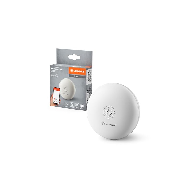 LEDVANCE SMART+ Water Detection Sensor with WiFi Technology, White, Plastic