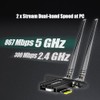 GLOTRENDS WiFi 5 PCIe Tarjeta de Red para PC, Bluetooth