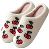 YAQUEKOU Slippers Women's Winter Men's Slippers Plush Slippers Cartoon Slippers