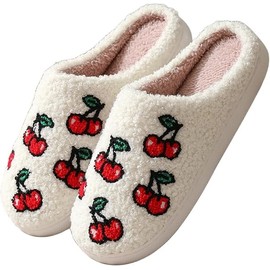 YAQUEKOU Slippers Women's Winter Men's Slippers Plush Slippers Cartoon Slippers Teenager Girls Cuddly Warm Slippers, J