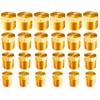 WHK 24 PCS Brass Hex Pipe Plug Fittings Kits,Brass Plugs