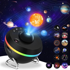 OurLeeme 13 in 1 Galaxy Projector for Bedroom, Star Projector Upgrade Ultra HD Light Projector with 6 RGB Modes, Skylight Projector Night Light with Timer, Planetarium Galaxy Light for Adults Kids Gift