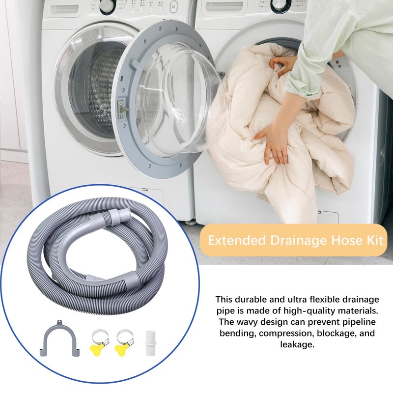 Drain Hose, 1.5 m Waste Water Hose, Drain Hose Extension