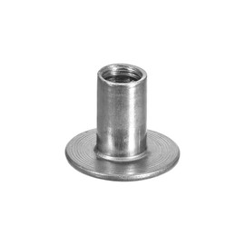 sourcing map M8 T-Nuts, 24pcs Carbon Steel Tee Nuts, Round Base Weld Nuts 17mm Height Through Hole Flange Insert Female Thread Plate Nuts