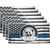 Bumper Sticker, Thin Blue Line American Flag, Code 4, Car,