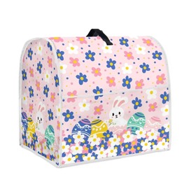Dreaweet Easter Eggs Rabbit Pattern Kitchen Aid Mixer Covers for 5 Quart Tilt Head/Lift Bowl,Pink Large Stand Mixer Dust Cover,Kitchen Aid Mixers Accessories and Attachments