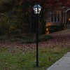 Gama Sonic Baytown Solar Lamp Post, Black Outdoor Durable with