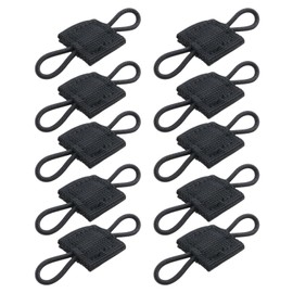 EMSea 10pcs Tactical Gear Holder Clip Elastic String-Buckle Compatible with Molle Tactical Vests Backpacks Compatible with Molle Systems Equipment (Type-B)