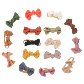 Hohopeti 16pcs Cute Bow Hair Ties for Elastic Soft Hair Bands Lightweight and Durable for Daily Wear and Special Occasions