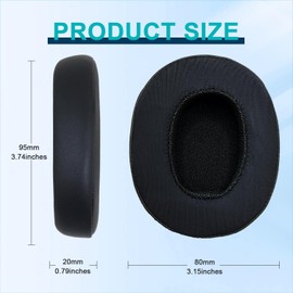 Cooling Gel Ear Cushions Replacement Ear Pads for Skullcandy Headphones Crusher Wireless Crusher Evo Crusher ANC Hesh 3 Hesh EVO Hesh ANC Headphones,Ear Cups Cover Repair Parts.
