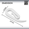 ZYBUX - Plastic CURTAIN HOOKS | FOR Windows' Curtain Poles
