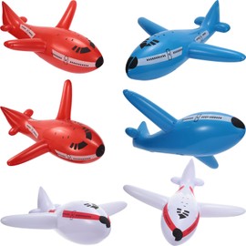 KAYNO 6 Pieces Inflatable Airplanes Aircraft Inflates Plane Inflated Toys for Kids Birthday Shower Party Decoration Supplies