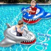 2-Pack Shark Pool Floats for Kids – Ride-On Inflatable Toys