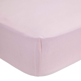 Abstract Fitted Bed Sheet - Ultra Soft Jersey 100% Cotton Sheets - Fitted Bed Sheets Snug - Breathable Fabric - Deep Pockets Up to 12 Inch - Pink, 44"x75"