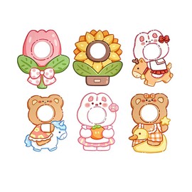 AIMALL 180pcs Cartoon Pattern Lollipop Decorative Paper Cards, Ideal for Children's Parties