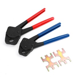 Artudatech 2x Go/No-Go Crimp Gauge,2 Pex Crimper 1/2" And 3/4" Plumbing Crimping Gonogo Set Angle Gauge Tools Combo, Go/No-Go Crimp Gauge & Pex Crimper