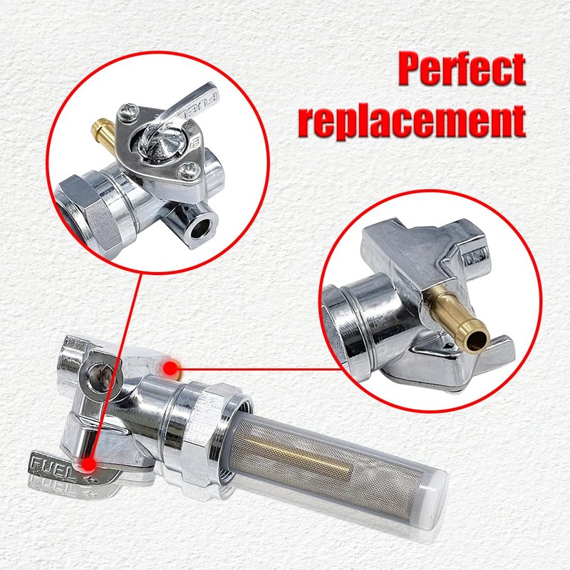 22mm Right Spigot Gas Tank Fuel Valve Petcock Switch Compatible