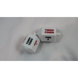 White Plastic Top  2 Plastic Toma Todo Pirinola Traditional Mexican Game. White. Lightweight.