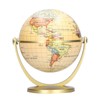 Antique World Globe, Rotable World Map With Metal Rack Educational