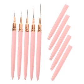 Healeved 5pcs Nail Art Liner Brush for Home Manicure Fine Detailing Pens for Nail Art Designs Easy to Use