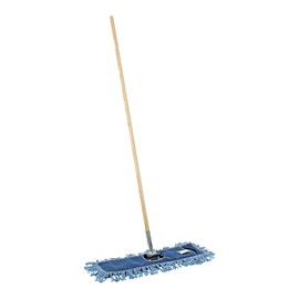 Boardwalk HL245BSPC Looped-End Dust Mop Kit 24 x 5 60-Inch Metal/Wood Handle Blue/Natural