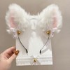 Cosplay Girl fluffy cat ear headdress accessories with collar set,