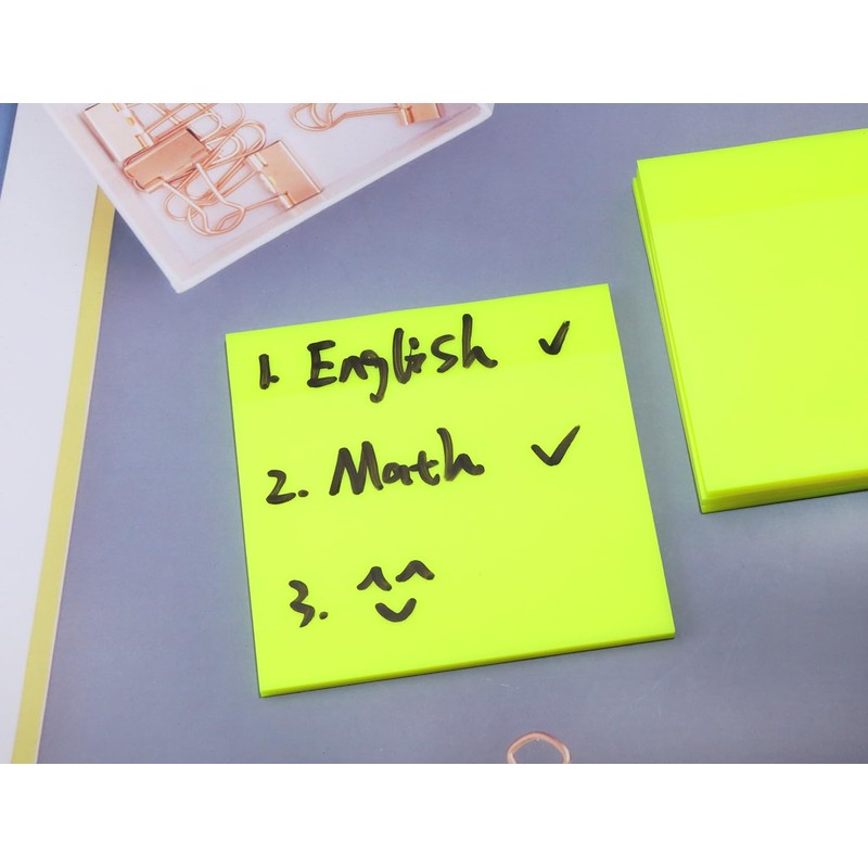 ONLYKXY 2Pack Transparent Sticky Notes 100 Sheets Self-Stick Book Tabs