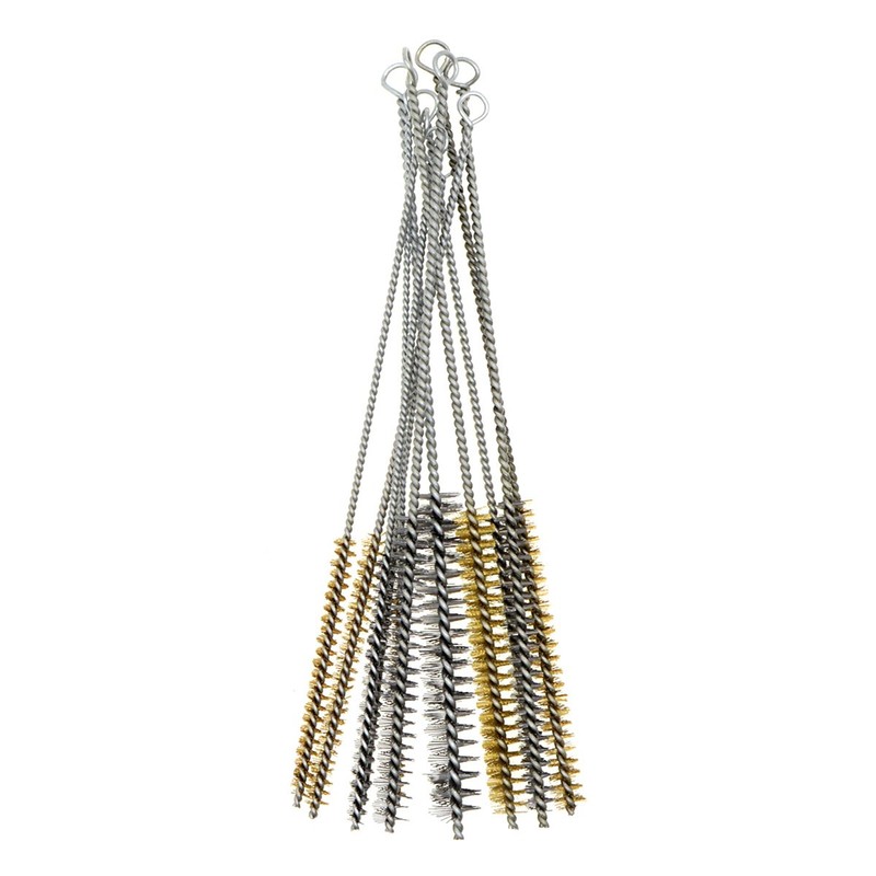 YXQ 12Pcs Tube Brush Kit Stainless Steel/Brass Round Wire Pipe