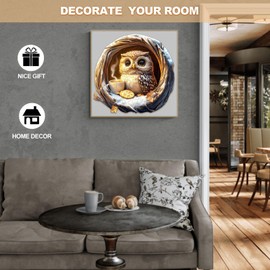 Wooden Puzzles for Adults, 200 Pieces Cave Owl Flat Puzzle with 3D Visual Effect, Wood Adult Puzzles, Puzzles Gifts(M-11.4 * 11.1in)