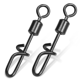 9KM DWLIFE 25pcs Fishing Quick Snap Swivels Sarkan Fishing Lure Connector 2/0