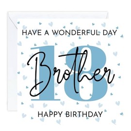 brother Happy 18th Birthday Card 18 age (envelope Included)