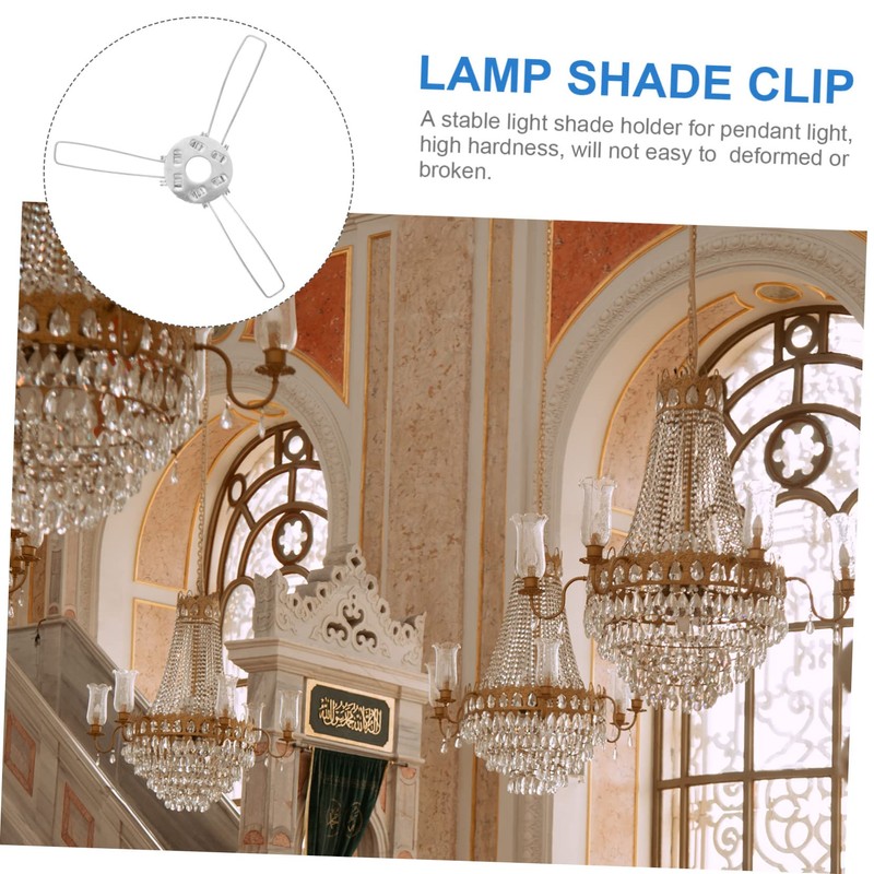COHEALI 20pcs Lampshade Fixators Durable Spring Clips for Pendant and