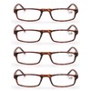 MODFANS Reading Glasses Demi +2.25-4 Pairs Fashion Readers Narrow Frame