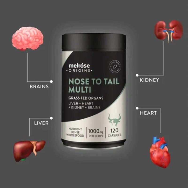Melrose Origins Nose To Tail Multi (Grass Fed Organs 1000mg: