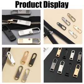 20 Pcs Replacement Metal Zipper Pulls Removable Zipper Pull Tab Replacement Zipper for Clothes Luggage Suitcase Backpack