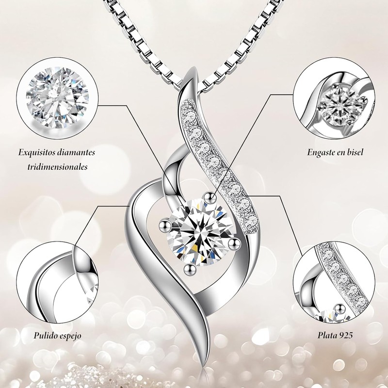 Collar Mujer ，Collares de Mujer, Juego de Collar y Pendientes